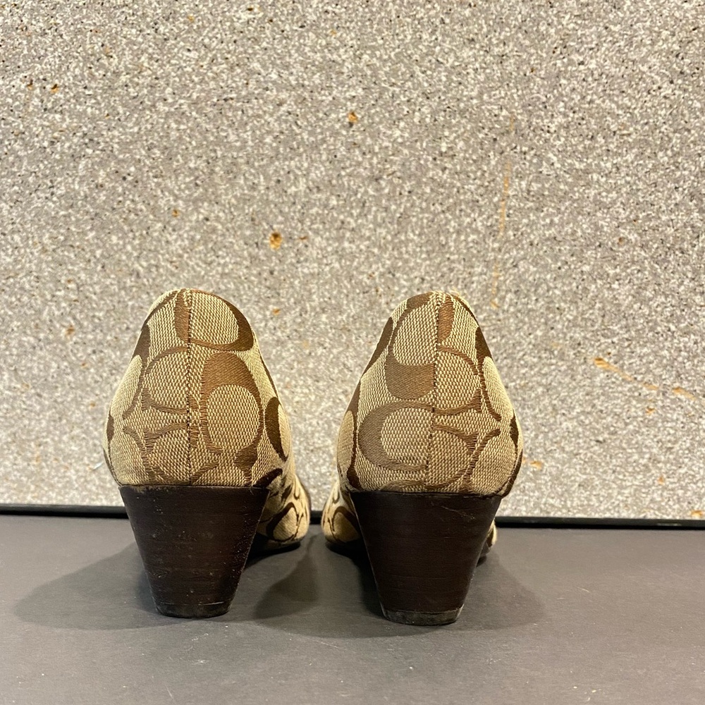 Coach Women's Brown and Tan Wedge Heels - Picture 10 of 11